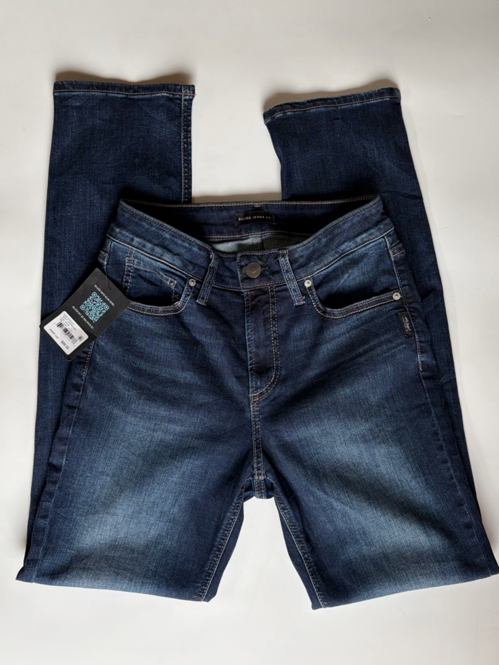NWT Silver Jeans Avery High Rise Straight Leg Size 27 x 31 Maisie Wash
